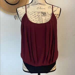 Double Zero Red Spaghetti Strap Scoop Neck Bodysuit Size Medium